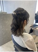 結婚式ハーフアップスタイル♪
