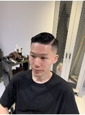 メンズビジネスフェードショートアップバングF