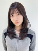 美髪グレーベージュレイヤーロングくびレイヤー_ba500172
