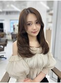 韓国くびれロング レイヤーオルチャン小顔前髪 艶髪 髪質改善