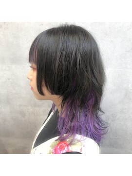 キャラ シャローネ 池袋(Chara Chalone) 襟足派手目のウルフスタイル/ウルフカット/ウルフレイヤー