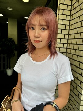 ネルケ 立川(nelke) 切りっぱなしボブ/小顔レイヤー/ベージュカラー