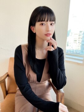 アフロート ディル(AFLOAT D'L) ワイドバング ブルーブラック ワンカール レイヤーカット