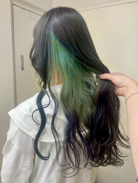 エターナルバイマティーナ(Eternal by MATINA) 【インナーカラー/ミントネイビーグラデーション】池袋美容室