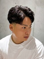 メッツ 原宿(METS)&nbsp;MEN'S/毛流れサイドパート×フェード/短髪/男髪