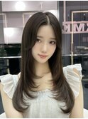 大人ガーリー×ダークアッシュ[似合わせカット/ミディアム]