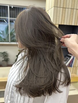 パークレーン アイス イヴェン(park lane ICI yeven) ブリーチなしダブルカラーオリーブグレージュ冬カラーレイヤー