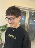 メンズパーマ/ピンパーマ/緩めスパイラル/千葉メンズパーマ