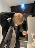 メンズヘア　ホワイトベージュ
