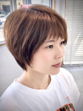 グランデュール 東静岡池田店(GRANDEUR) 東静岡ショートボブくびれショートイルミナカラー顔周りレイヤー