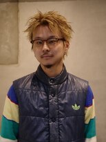 オムズ(OM's) メンズカットダブルカラーブリーチスパイキーショート