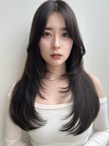 バイオレットジェム(Violet`jem)&nbsp;ハイレイヤーハッシュカットダークブラウン顔まわりカットKA-147
