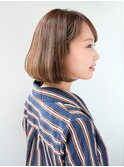 切りっぱなしボブ ベージュカラー ワンレン★★