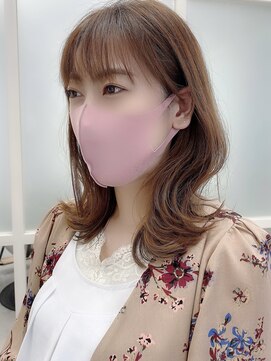 フレーム ヘア ルーム 天王寺駅前店(FRAME hair room) 【FRAME天王寺駅前/全席個室サロン】ベージュくびれミディ♪