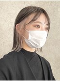 ダブルカラー外ハネボブインナーカラーハイライトケアブリーチ