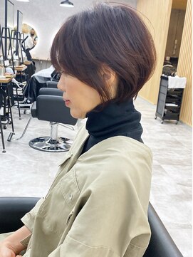 アロ 大阪梅田(alo) 【松本 聖】大人かわいい30代40代50代丸みショートボブ