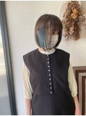 ボブ×インナーブルー