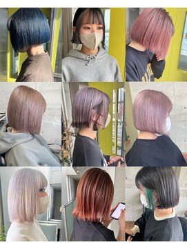 ガルボヘアー 名古屋栄店(garbo hair) ボブ　ハイトーン　デザインカラー　名古屋栄美容室