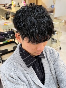 ザ マイル(The mile) メンズカットツイストスパイラルパーマツーブロックショート