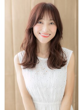 カバーヘア ブリス 川口(COVER HAIR bliss) ミルクティーピンク大人かわいい波巻きカールY川口20代30代40代