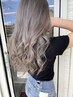 【人気】☆最新ケアブリーチの全体ブリーチ＆透け感外国人風カラー＆カット