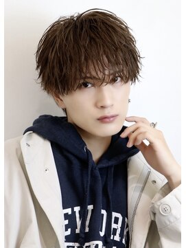 オーシャントーキョーウエスト 心斎橋 (OCEAN TOKYO WEST) ツイストスパイラル波巻きパーマメンズハイライト