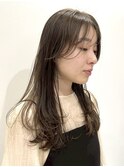 ロングレイヤー×透明感ベージュ