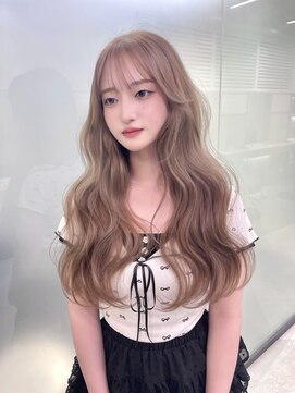 リリー(Lilley) ミルクティーブラウン×小顔レイヤー×韓国風巻き×髪質改善