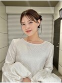 ボブでもできる♪大人可愛いタイト編み込み風簡単リボンアレンジ
