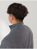 ニュアンスパーマ 束感 ツーブロック 20代 波巻きパーマ 30代