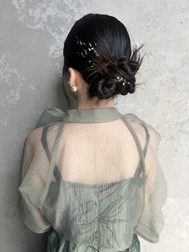 コトナ(kotona) 【カチモリお呼ばれヘアアレンジ】ヘアセットシニヨンリボンヘア