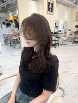 シェノン サントル(CHAINON CENTRE) イメチェン/ピンクベージュ/アンブレラカラー/前髪/梅田