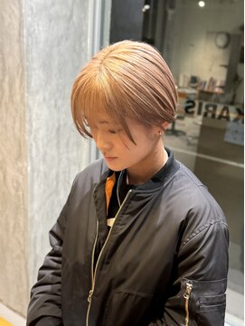 ヒカリス ヘアー 相川店(HIKARIS hair) ミルクティーカラーと丸みショート