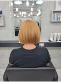 小顔ひし形 レイヤーカット 透明感カラー