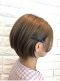 姫ショートボブ グレージュカラー