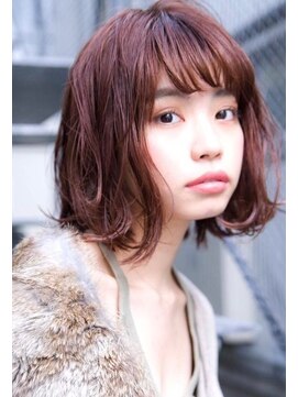 レニーバイエース(LANY by ACE) 【LANY 横浜】外ハネバブ×チェリーブラウン