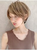絶壁解消×ワンカールパーマ×大人ショート