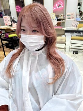 ディーナ(D'na) 【D'na×古屋】くびれヘア×ハイトーンピンクベージュ