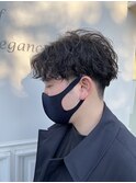 センターパート/ツイストスパイラル/波巻きパーマ/ツーブロック