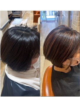 ネオリーブエム(Neolive em;) ■暖色系白髪ぼかしハイライト■