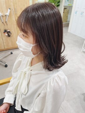 エン(eNN) ナチュラル外はねボブ/レッドブラウン/前髪あり