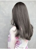 20代30代40代艶感ストレートアッシュグレージュ透明感ロング