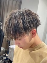 キングオブヘア バイ ノイズ 梅田茶屋町店(KING of hair by NOISM) 【KING STYLE】マッシュツイストパーマツーブロック短髪