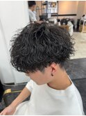 波巻きスパイラルパーマメンズマッシュパーマツイストパーマ