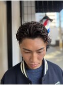スリックバックカーリーパーマ