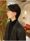 #メンズウルフ・パーマ・ルーズパーマ・センターパート・銀座