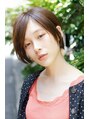 ナイン(nine) 顔周りは長さを残したショートボブ