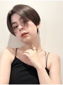 ハンサムショート 縮毛矯正 黒髪 アッシュ 20代30代40代50代