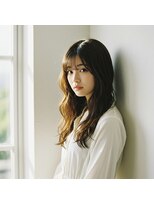 コトナ 越谷店 透明感たっぷりオリーブグレー×韓国風ロングレイヤー【越谷】