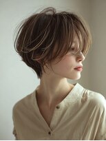 ハーツ(Heart's)&nbsp;白髪ぼかし/イメチェンヘアスタイル/前髪カタログ/ショートボブ